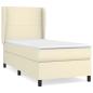 Preview: Boxspringbett mit Matratze Creme 80x200 cm Kunstleder