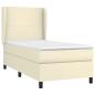 Preview: Boxspringbett mit Matratze Creme 80x200 cm Kunstleder