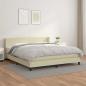 Preview: ARDEBO.de - Boxspringbett mit Matratze Creme 160x200 cm Kunstleder