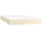 Preview: Boxspringbett mit Matratze & LED Creme 120x200 cm Kunstleder