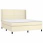 Preview: Boxspringbett mit Matratze Creme 180x200 cm Kunstleder
