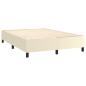 Preview: Boxspringbett mit Matratze & LED Creme 140x190 cm Kunstleder