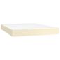 Preview: Boxspringbett mit Matratze & LED Creme 140x190 cm Kunstleder