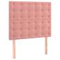 Preview: Boxspringbett mit Matratze Rosa 90x200 cm Samt