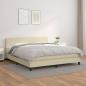 Preview: ARDEBO.de - Boxspringbett mit Matratze Creme 180x200 cm Kunstleder