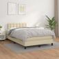 Preview: ARDEBO.de - Boxspringbett mit Matratze Creme 120x200 cm Kunstleder
