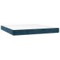 Preview: Boxspringbett mit Matratze Dunkelblau 160x200 cm Samt
