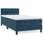 Preview: Boxspringbett mit Matratze Dunkelblau 90x190 cm Samt