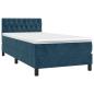 Preview: Boxspringbett mit Matratze Dunkelblau 90x190 cm Samt
