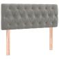 Preview: Boxspringbett mit Matratze Hellgrau 120x200 cm Samt