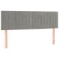 Preview: Boxspringbett mit Matratze Hellgrau 140x200 cm Samt
