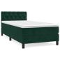 Preview: Boxspringbett mit Matratze Dunkelgrün 80x200 cm Samt
