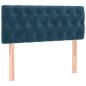 Preview: Boxspringbett mit Matratze Dunkelblau 90x200 cm Samt