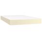 Preview: Boxspringbett mit Matratze Creme 120x200 cm Kunstleder