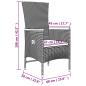 Preview: 3-tlg. Garten-Lounge-Set Grau Poly Rattan & Massivholz Akazie