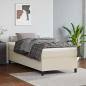Preview: ARDEBO.de - Boxspringbett mit Matratze Creme 90x190 cm Kunstleder