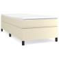 Preview: Boxspringbett mit Matratze Creme 90x190 cm Kunstleder