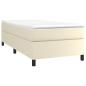 Preview: Boxspringbett mit Matratze Creme 90x190 cm Kunstleder