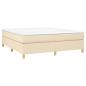 Preview: Boxspringbett mit Matratze Creme 160x200 cm Stoff