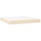Preview: Boxspringbett mit Matratze Creme 160x200 cm Stoff