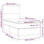 Preview: Boxspringbett mit Matratze Dunkelbraun 100x200 cm Stoff