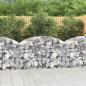 Preview: ARDEBO.de - Gabione mit Hochbogen 150x50x80/100 cm Verzinktes Eisen