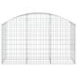 Preview: Gabione mit Hochbogen 150x50x80/100 cm Verzinktes Eisen