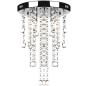 Preview: Hängelampe edle Deckenlampe mit transparenten Kristallperlen