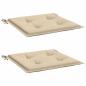 Preview: Gartenstuhl-Kissen 2 Stk. Beige 40x40x3 cm Oxford-Gewebe