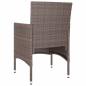 Preview: 4-tlg. Gartenstuhl und Hocker Set Poly Rattan Braun