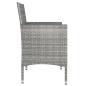 Preview: 4-tlg. Gartenstuhl und Hocker Set Poly Rattan Grau