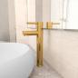 Preview: ARDEBO.de - Badezimmer Mischbatterie Golden 12x30 cm