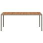 Preview: Gartentisch 190x90x75 cm Poly Rattan und Akazienholz Grau