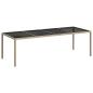 Preview: Gartentisch Beige 250x100x75 cm Hartglas und Poly Rattan