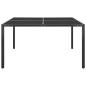 Preview: Gartentisch Anthrazit 130x130x72 cm Stahl und Glas