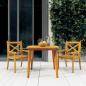 Preview: ARDEBO.de - Gartentisch 85x85x75 cm Massivholz Akazie