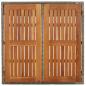 Preview: Gartentisch mit Holzplatte Grau 90x90x75 cm Poly Rattan