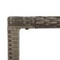 Preview: Gartentisch mit Glasplatte Grau 150x90x75 cm Poly Rattan