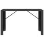 Preview: Bartisch mit Glasplatte Schwarz 185x80x110 cm Poly Rattan
