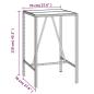 Preview: Bartisch mit Glasplatte Schwarz 70x70x110 cm Poly Rattan
