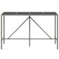 Preview: Bartisch mit Glasplatte Grau 180x70x110 cm Poly Rattan