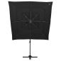 Preview: Sonnenschirm mit Aluminium-Mast 4-lagig Schwarz 250x250 cm