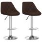 Preview: Barhocker 2 Stk. Braun Kunstleder