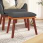 Preview: ARDEBO.de - Fußhocker Dunkelgrau 45x29,5x35 cm Stoff und Kunstleder