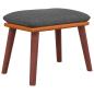 Preview: Fußhocker Dunkelgrau 45x29,5x35 cm Stoff und Kunstleder