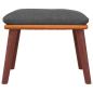 Preview: Fußhocker Dunkelgrau 45x29,5x35 cm Stoff und Kunstleder
