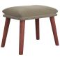 Preview: Fußhocker Hellgrau 45x29,5x35 cm Samt