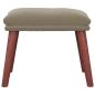 Preview: Fußhocker Hellgrau 45x29,5x35 cm Samt