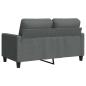 Preview: 2-Sitzer-Sofa Dunkelgrau 120 cm Stoff