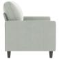 Preview: 2-Sitzer-Sofa Hellgrau 120 cm Samt